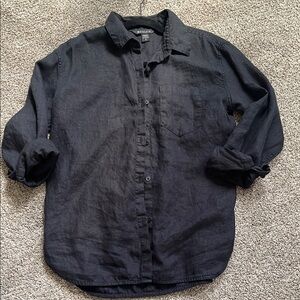 NWOT Athleta Retreat Linen Top Black Small